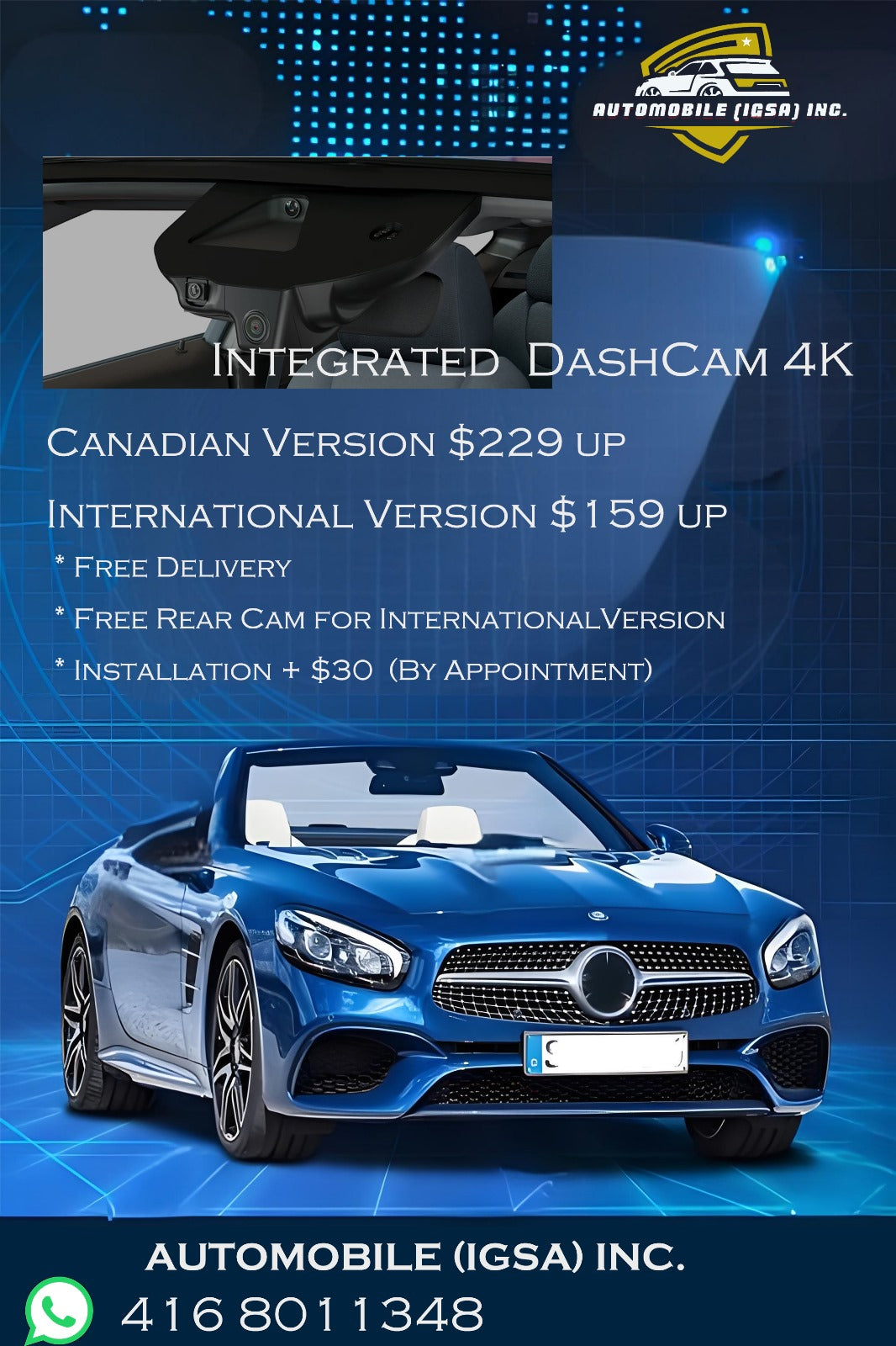 FITCAMX Integrated Dash Cams